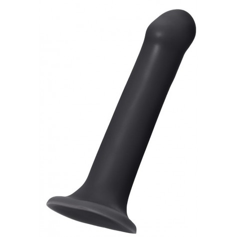 Черный фаллос на присоске Silicone Bendable Dildo L - 19 см.