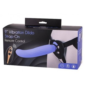 Фиолетовый вибрострапон 9INCH VIBRATION DILDO STRAP-ON - 24 см.