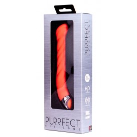 Оранжевый силиконовый G-вибратор PURRFECT SILICONE G-SPOT VIBRATOR - 17,7 см.